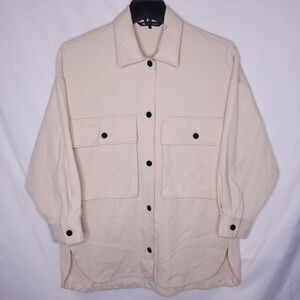 Zara Cream Oversized Jacket